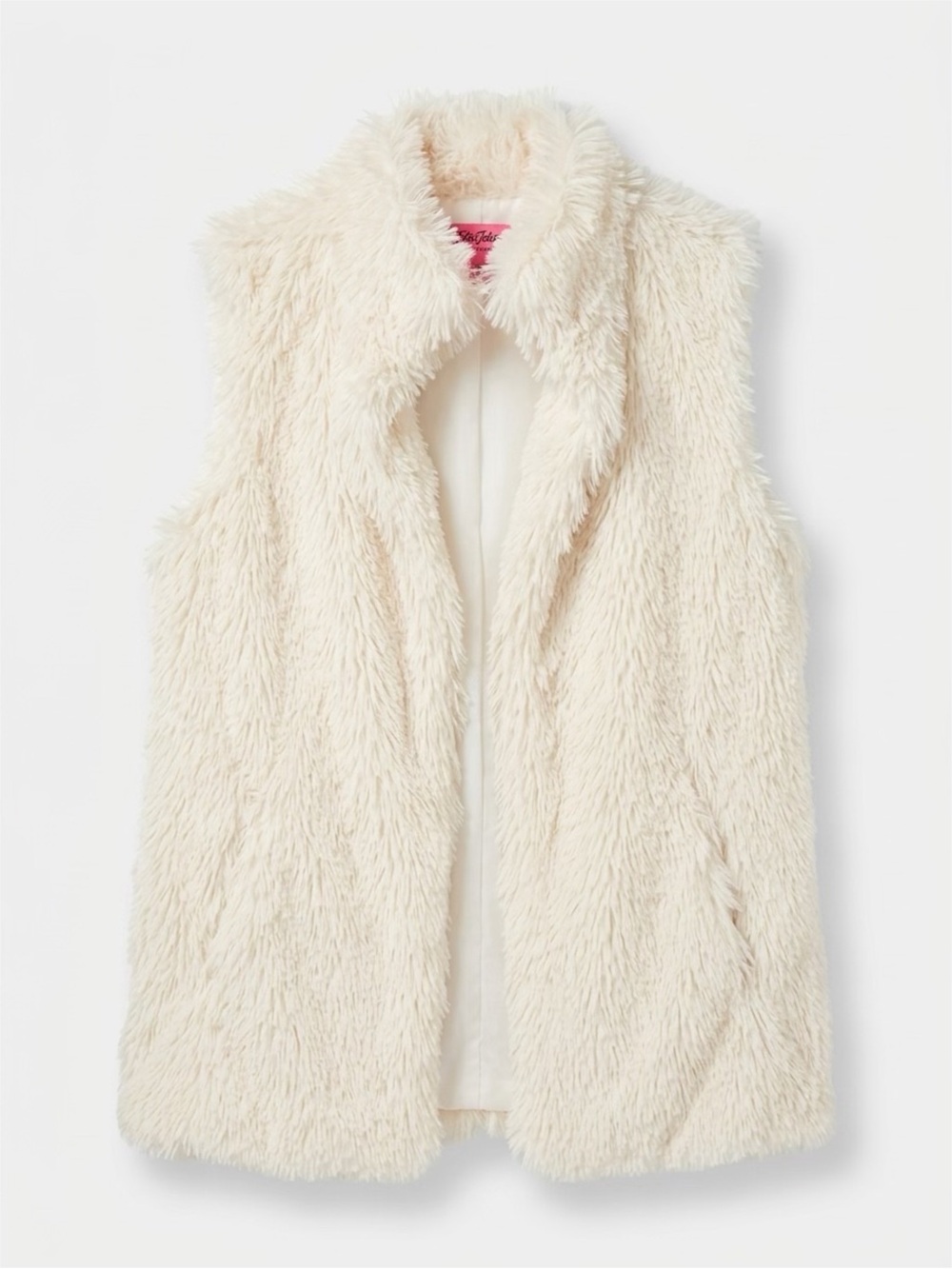 Betsy Johnson Plush Faux Fur Sleeveless Vest